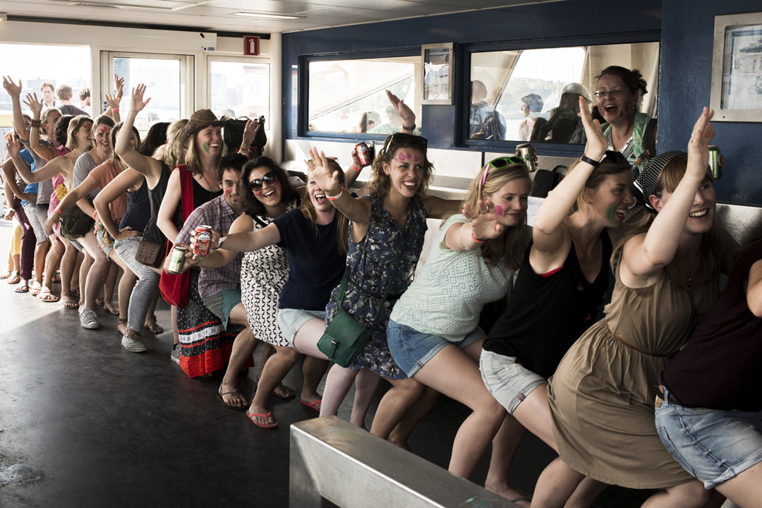 Op GVB veerboot 51, het IJ, Amsterdam, 11-7-2015