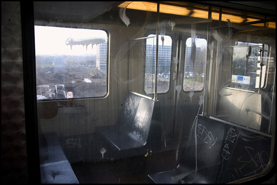 Metro richting Gaasperplas, 13-01-2006